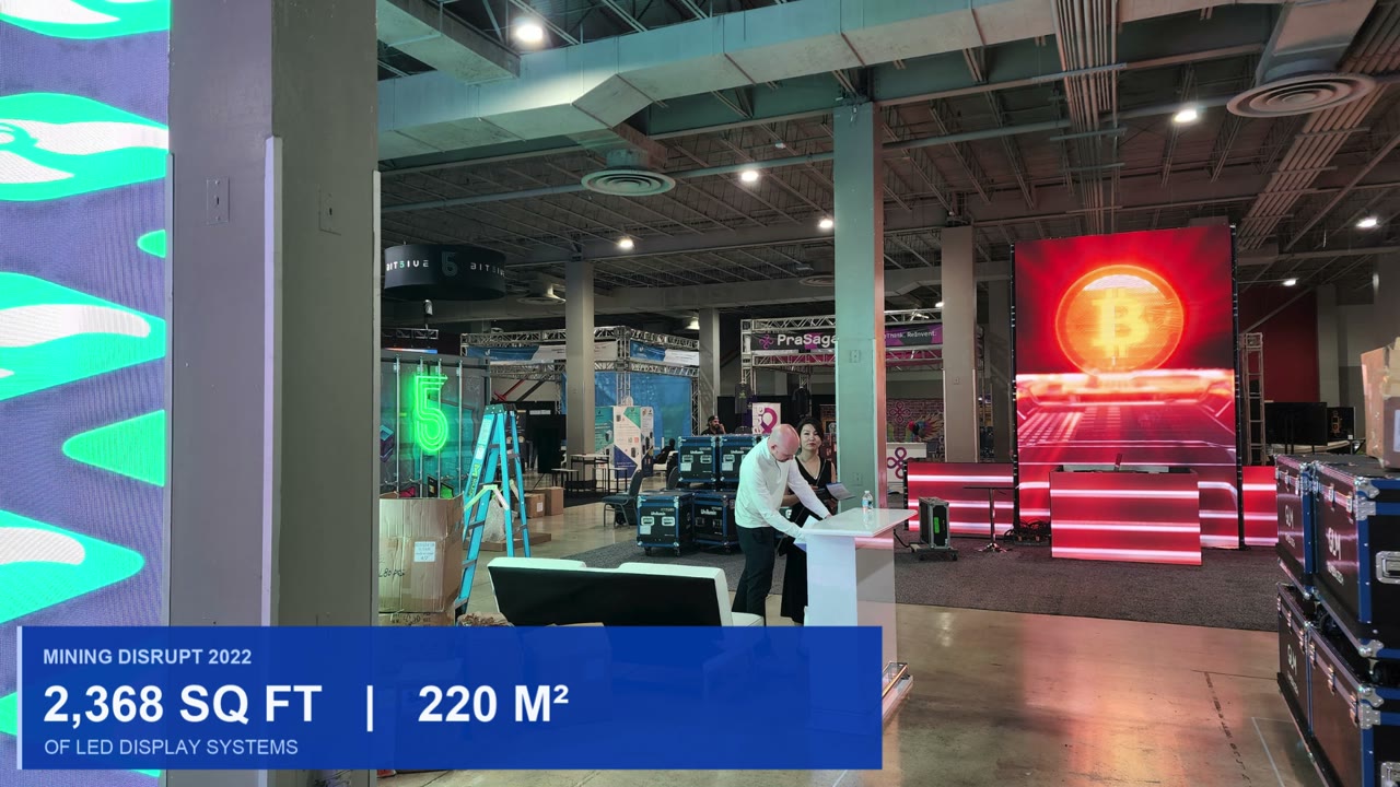 Mining Disrupt 2022 : écrans LED à Miami